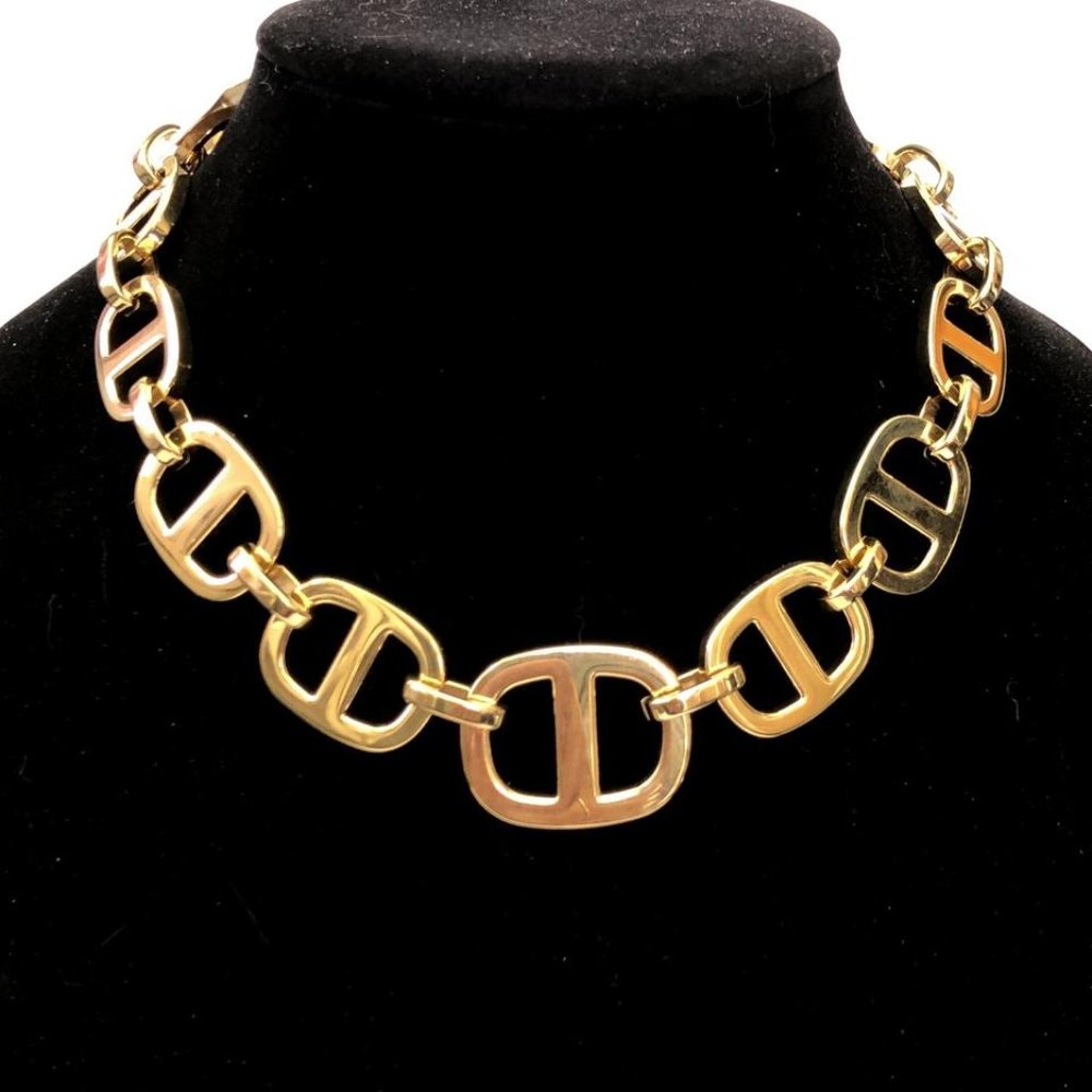 NEW Michael Kors GOLD Maritime Link Necklace $175 - Picture 2 of 8
